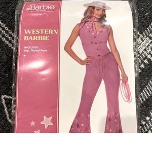 Full Western Barbie (2023) Costume with Earrings.